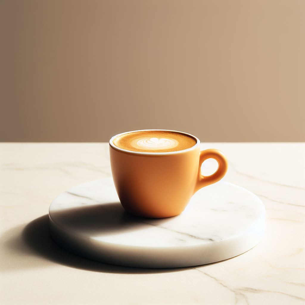 Orange Decaf Espresso Beans Cup