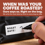 Gigawatt Coffee Barrel Aged - we write the roast date by hand on every bag we ship, so you never guess how long it sat on a shelf.