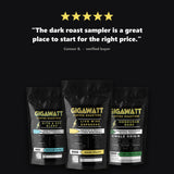 Five-star review of the Gigawatt Dark Roast Coffee Sampler: a great place to start for the right price