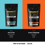 What's inside Gigawatt Half Caff: Kite & Key Blend and Static Resistor decaf with tasting notes