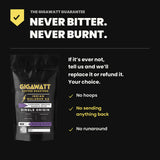 Gigawatt Coffee Indian Malabar guarantee - never bitter, never burnt. No hoops, no sending anything back, no runaround.