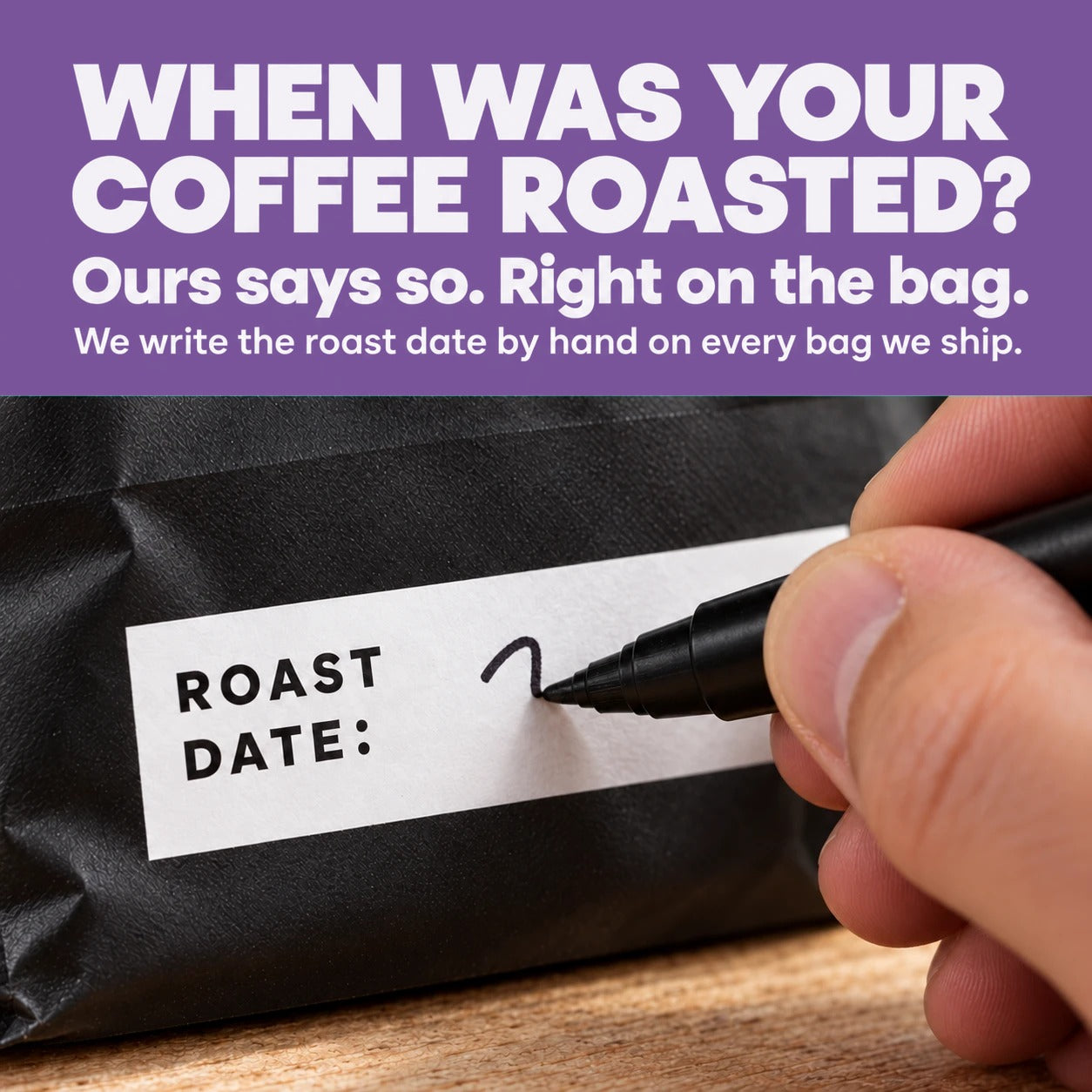 Gigawatt Coffee Indian Malabar - we write the roast date by hand on every bag we ship, so you never guess how long it sat on a shelf.