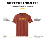 Gigawatt Coffee Roasters logo tee at a glance: unisex heathered cotton t-shirt