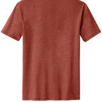 Back view of Gigawatt Coffee logo tee in Heathered Russet with no print, cotton/poly blend fabric