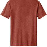 Back view of Gigawatt Coffee logo tee in Heathered Russet with no print, cotton/poly blend fabric