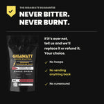 Gigawatt Coffee Organic Ethiopian Guji guarantee - never bitter, never burnt. No hoops, no sending anything back, no runaround.