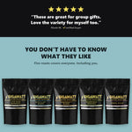 You don't have to know what they like — five Gigawatt roasts covers everyone, a coffee gift of five 3 oz bags