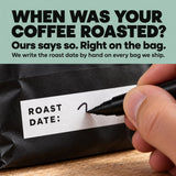 Gigawatt Coffee Sigri Estate Peaberry - we write the roast date by hand on every bag we ship, so you never guess how long it sat on a shelf.
