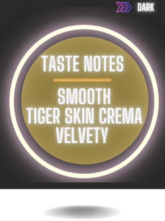 Taste notes of Gigawatt Live Wire Espresso Blend, Smooth, Tiger Skin Crema, Velvety.
