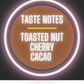 Taste notes of Gigawatt Static Resistor Decaf Water Processed Coffee, Toasted Nut, Cherry, Cacao.
